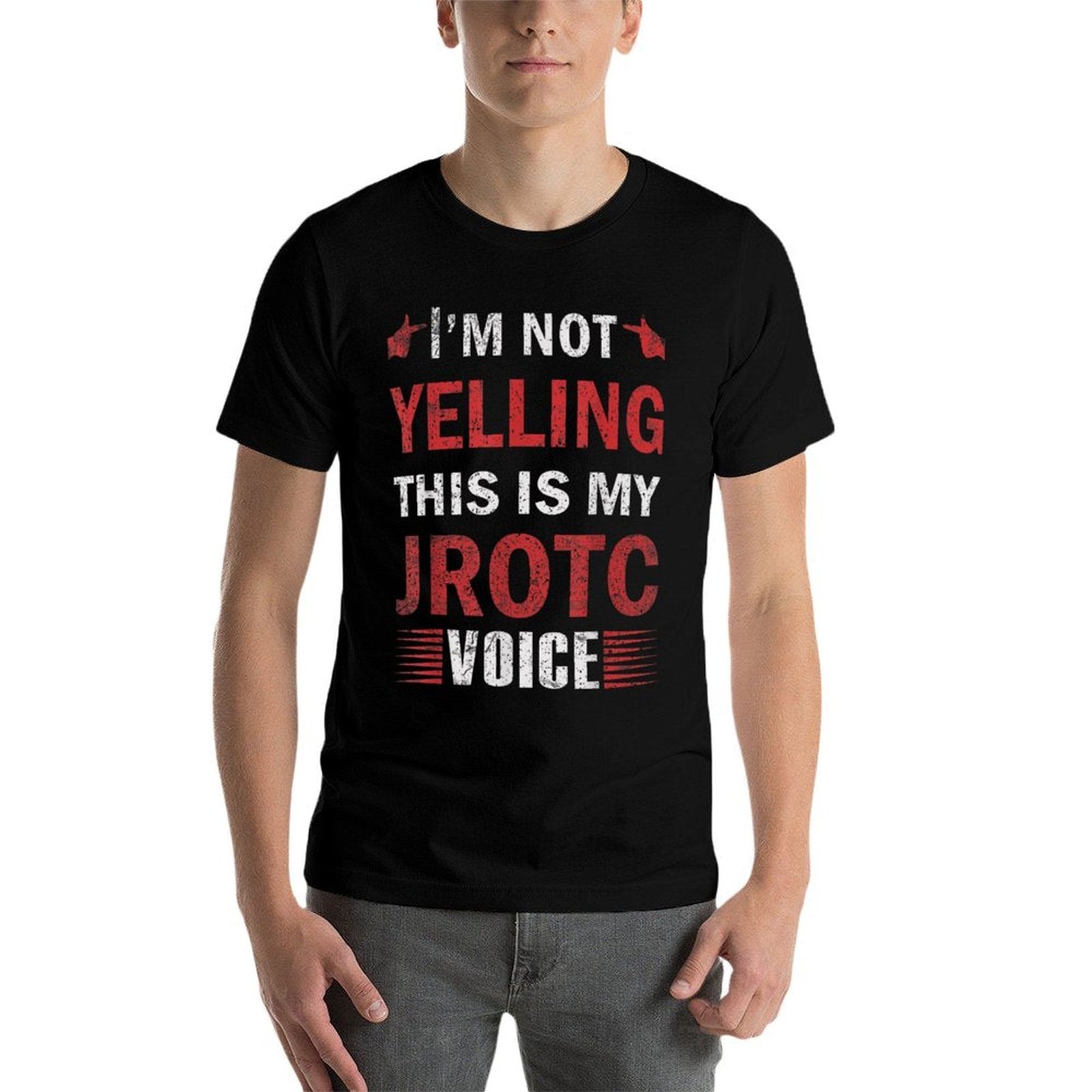 Funny Im Not Yelling This Is My JROTC Voice for Junior ROTC  Eco-friendly Material T-Shirt
