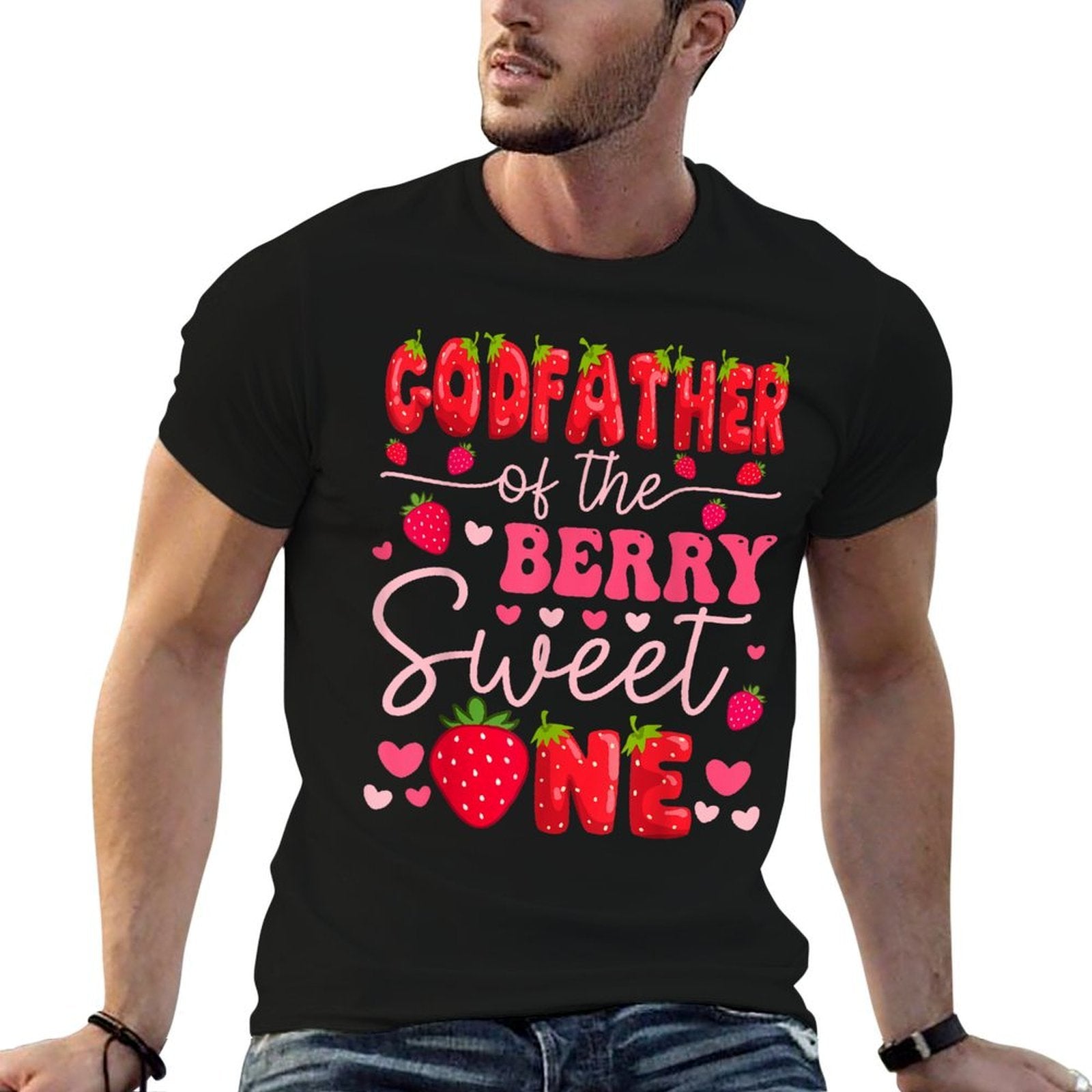 GodFather Of The Berry Sweet One Strawberry 1St Birthday  Easy-care T-Shirt