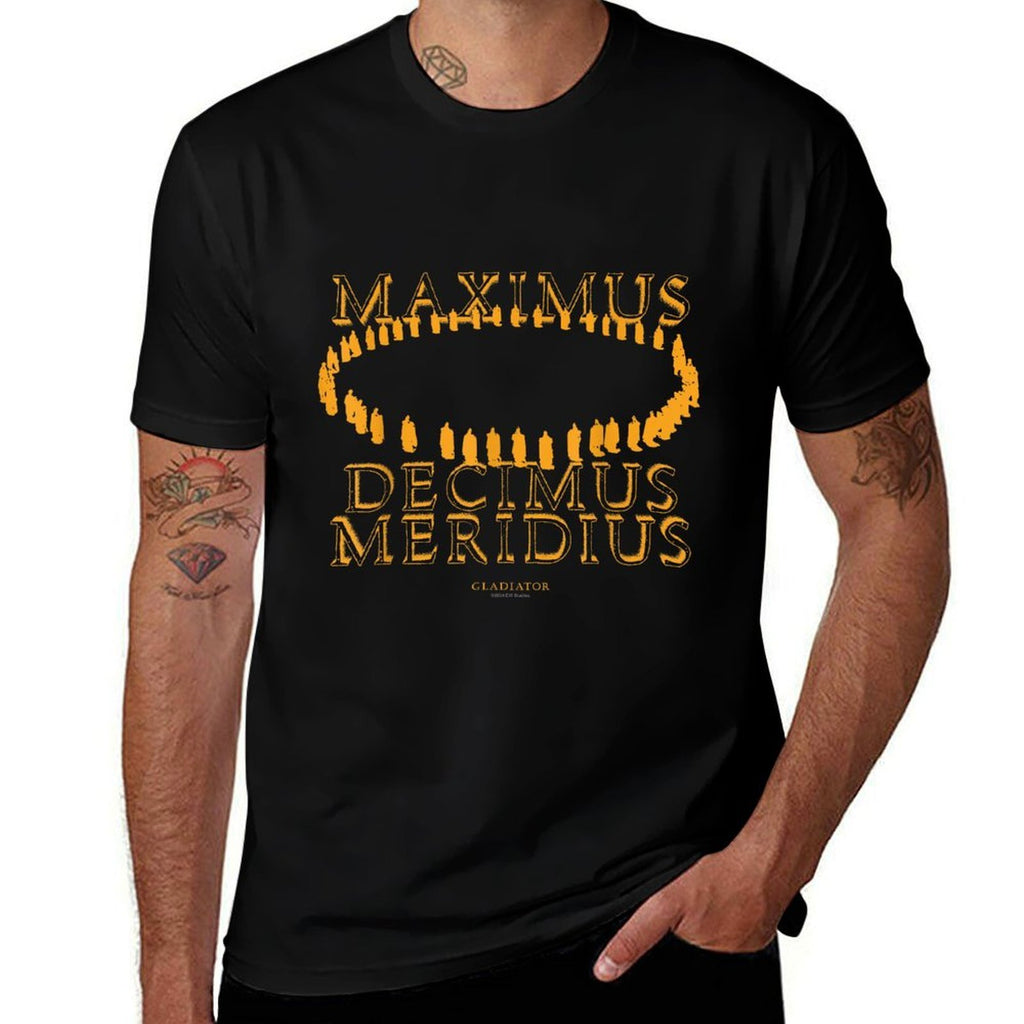 Gladiator Maximus Decimus Meridius Yellow  Tagless Design T-Shirt