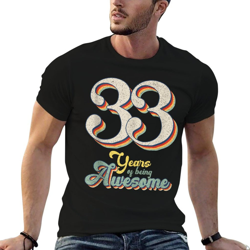33 Years Of Being Awesome Retro Vintage 33rd Birthday  Durable T-Shirt