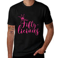 Fifty-licious Crown Queen 50th Birthday Pink Fiftylicious  Eco-friendly Material T-Shirt