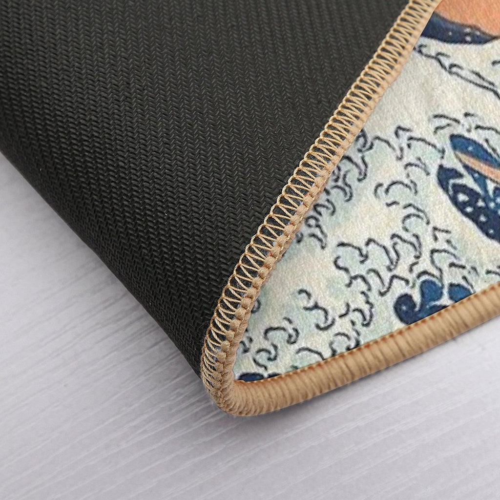 The Great Wave Off Kanagawa Retro Vintage Sunset  Pet-Safe Bath Mat