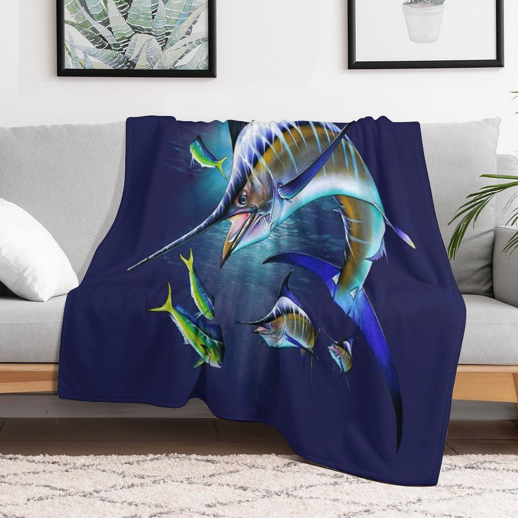 Marlin And Mahi Mahi Premium Throw Blanket