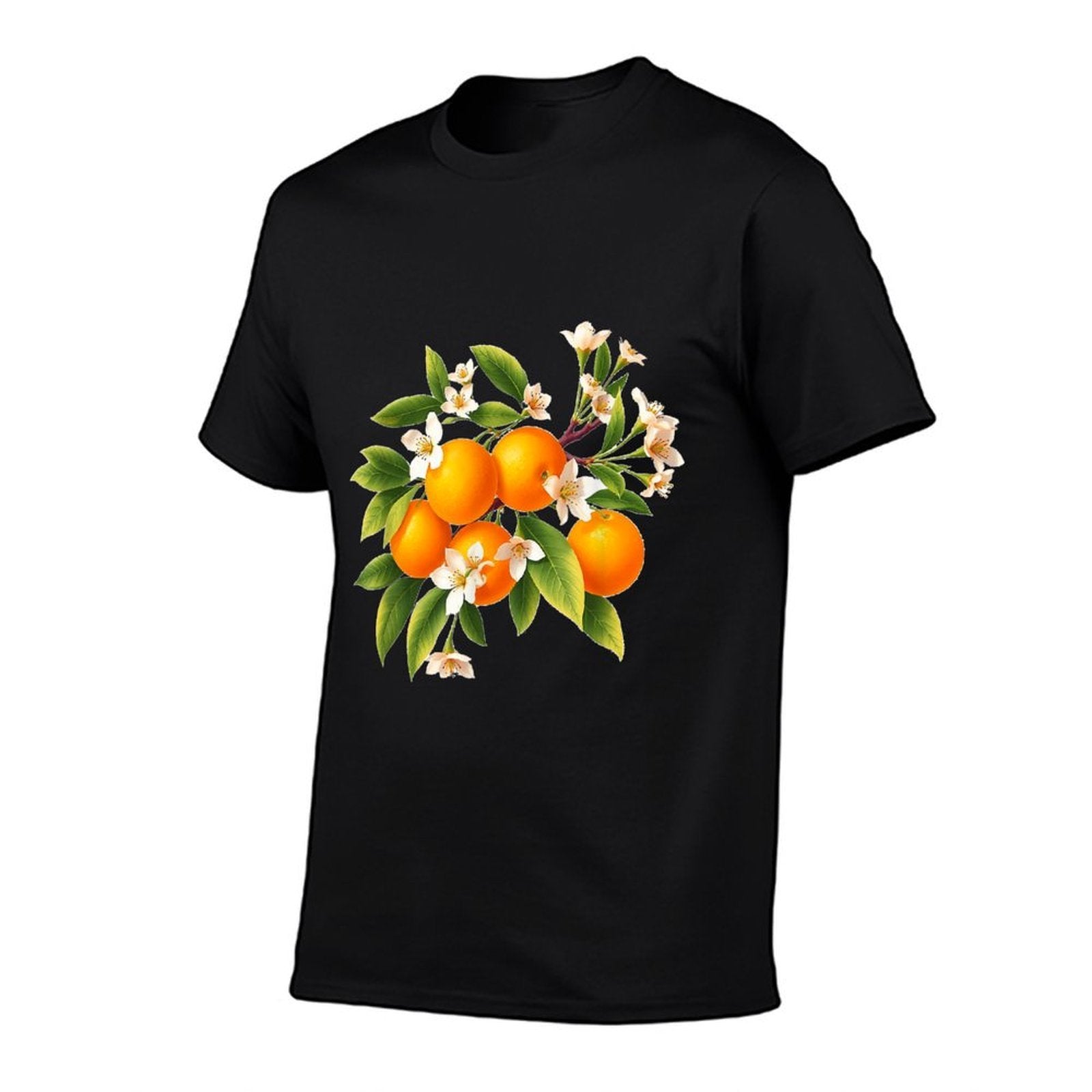 Elegant Orange Blossom Branch - Botanical Fruit Illustration  Tagless Design T-Shirt