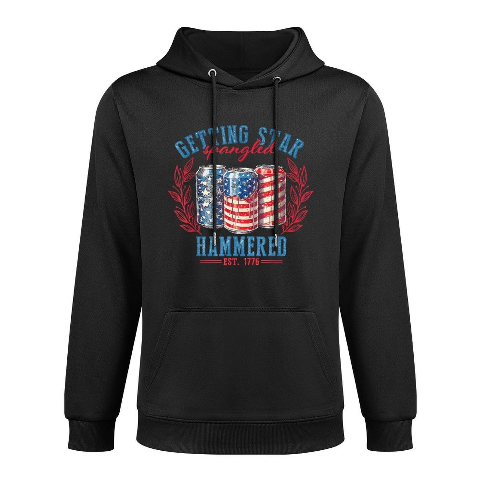 Getting Star Spangled Hammered Est 1776 American 4th Of July Moisture-Wicking Hoodie