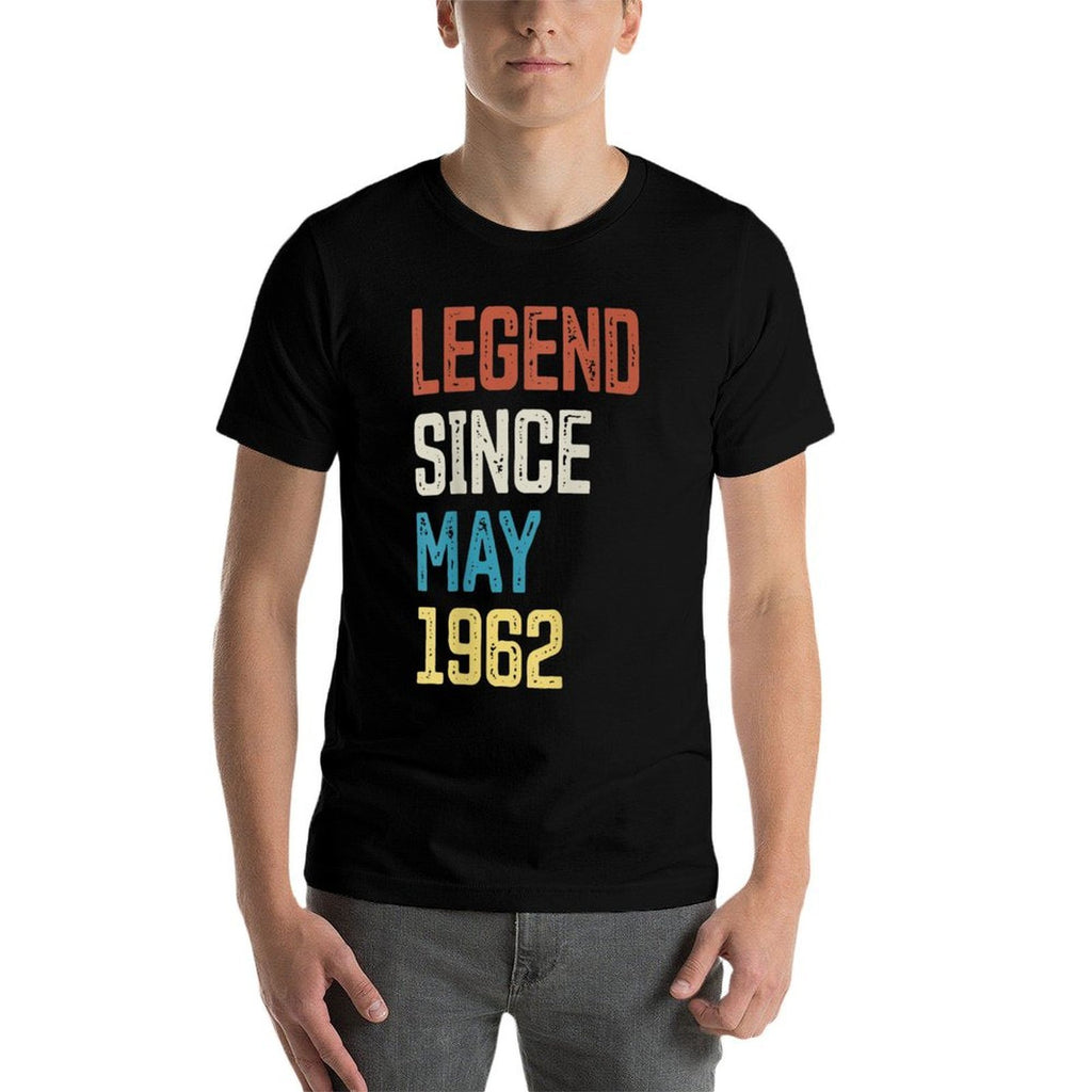 60th Birthday Vintage Born in May 1962 Birthday  Polyester Blend T-Shirt