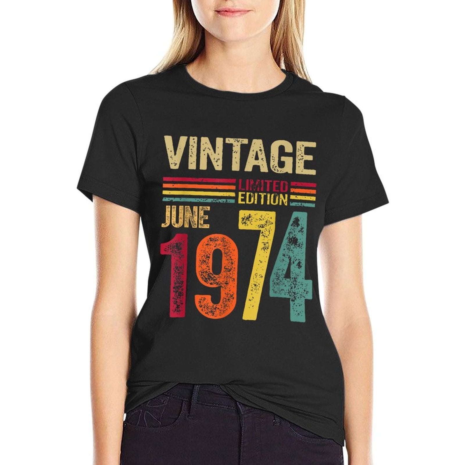 June 1974 Vintage 50th Birthday, 50 Year Old Gifts For Men  Quick-drying T-Shirt