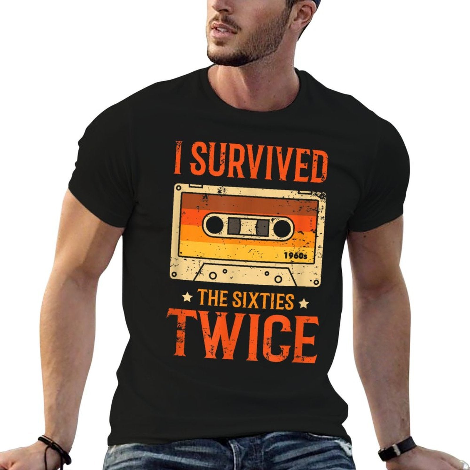 I Survived The Sixties 60s Twice 70th Birthday  Stretchy T-Shirt