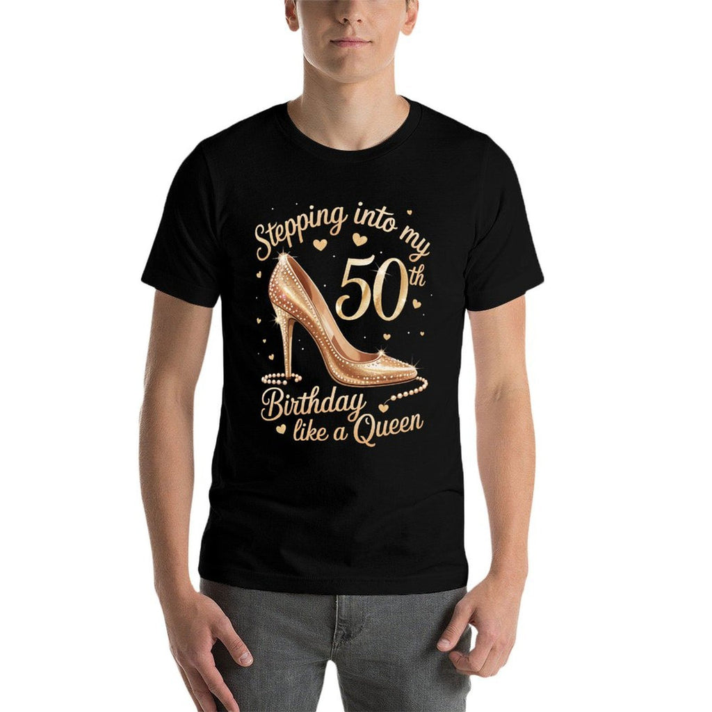 50 Year Old Gifts High Heels Stepping Into My 50th Birthday  Soft T-Shirt