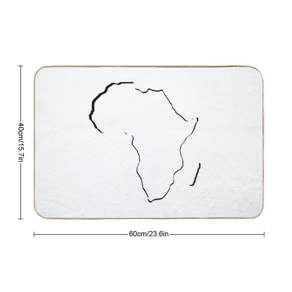 Africa, Outline Silhouette  Anti-Trip Bath Mat