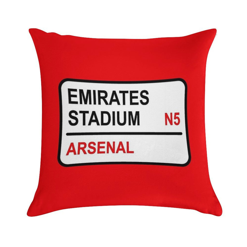 Emirates Stadium Football Sign Soft High-Density Material Throw Pillow