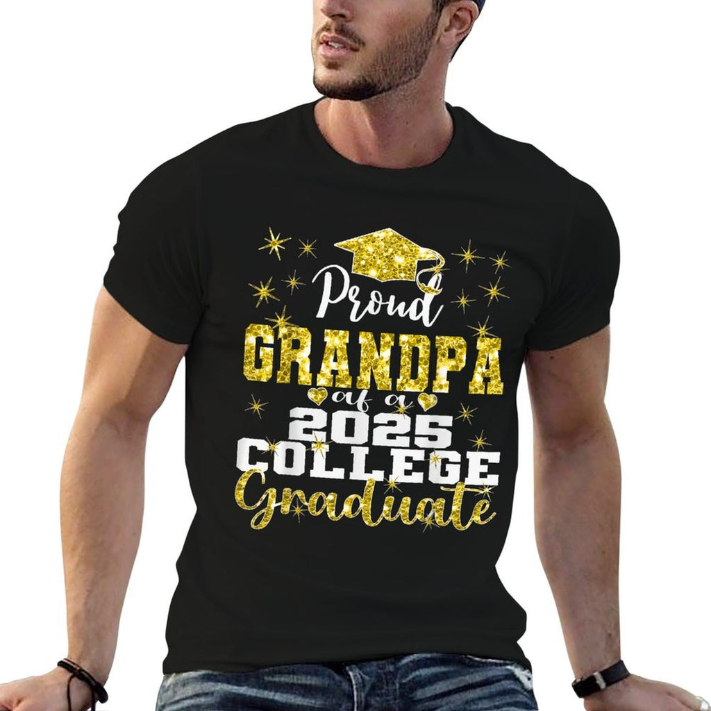 Proud Grandpa of 2025 College Graduate Family 25 Graduation  Vintage-inspired T-Shirt
