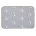 Cosmic Sun And Moon Design Soft Aesthetic In Muted Colors Stone Blue  Long-Lasting Bath Mat