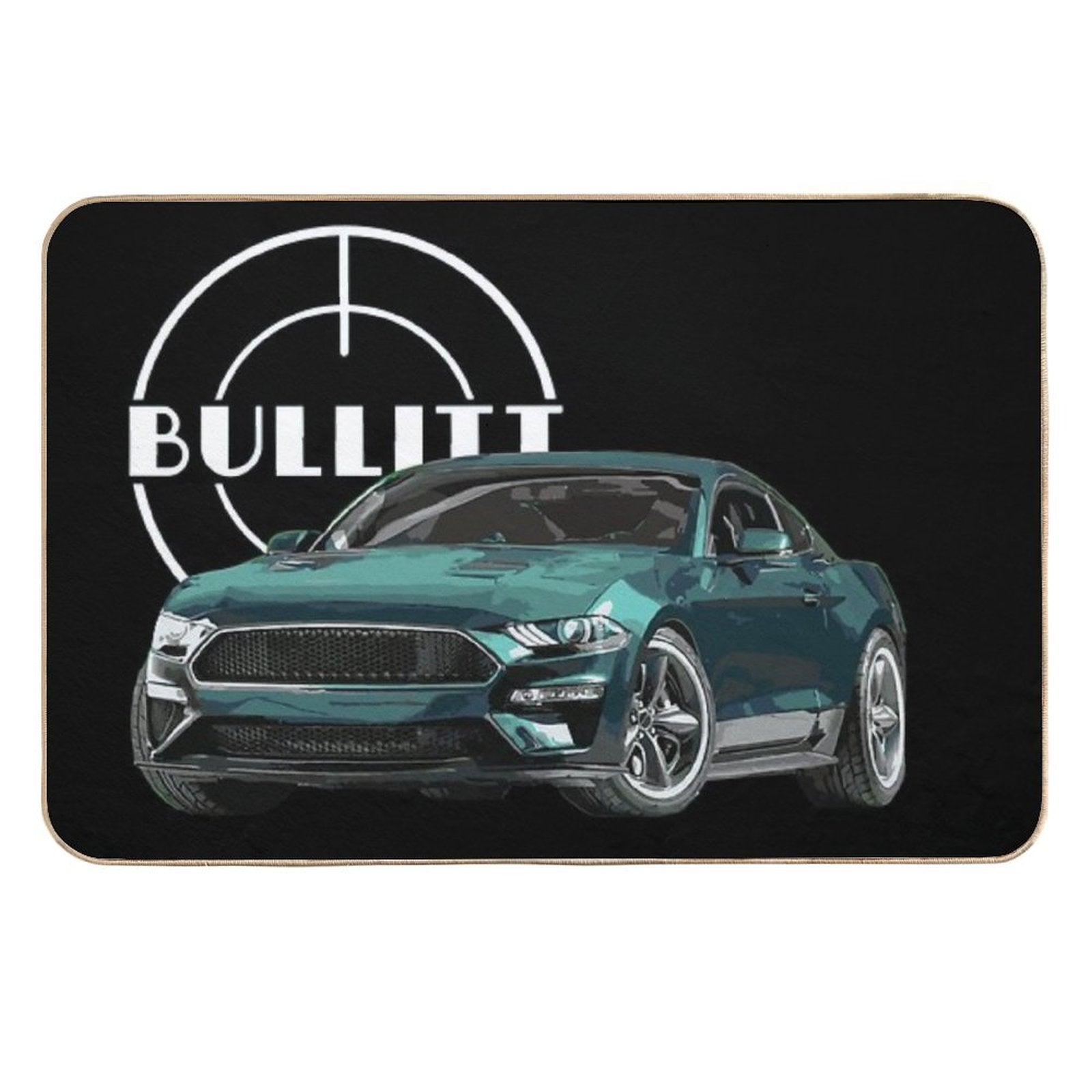 Bullitt Mustang GT 5.0L V8 Classic Steve Mcqueen Muscle Car  Easy To Clean Bath Mat