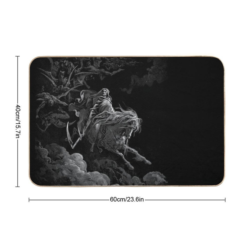 Death on The Pale Horse Durable Bath Mat