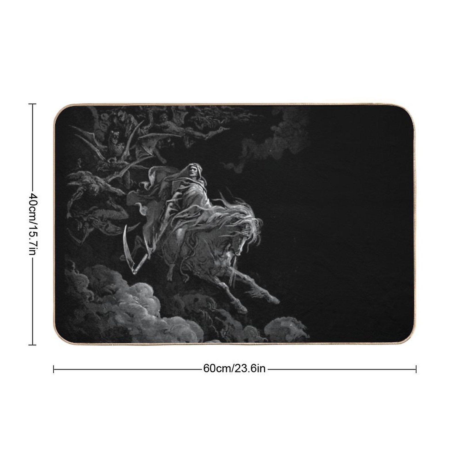Death on The Pale Horse Durable Bath Mat