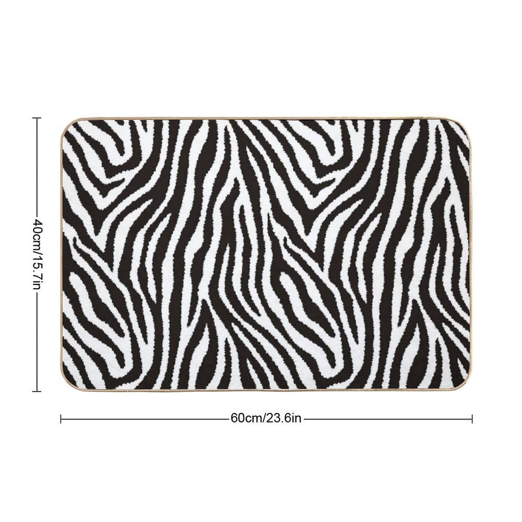 Zebra Pattern  Pet-Safe Bath Mat