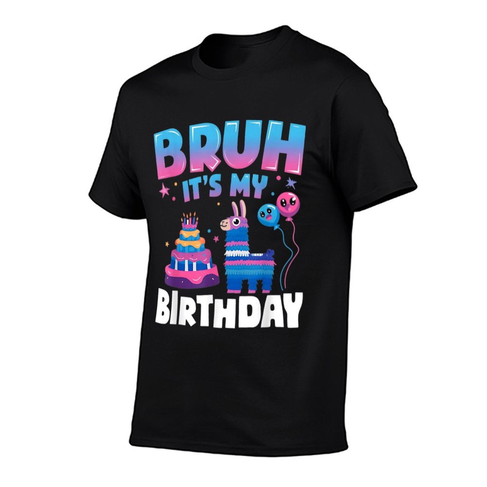 Bruh It's My Birthday Llama Pinata Kids Party  Slim-fit Cut T-Shirt