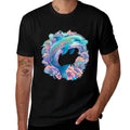 Easter Festive Illustration with Charming Dolphin Artwork  Summer-ready Fabric T-Shirt