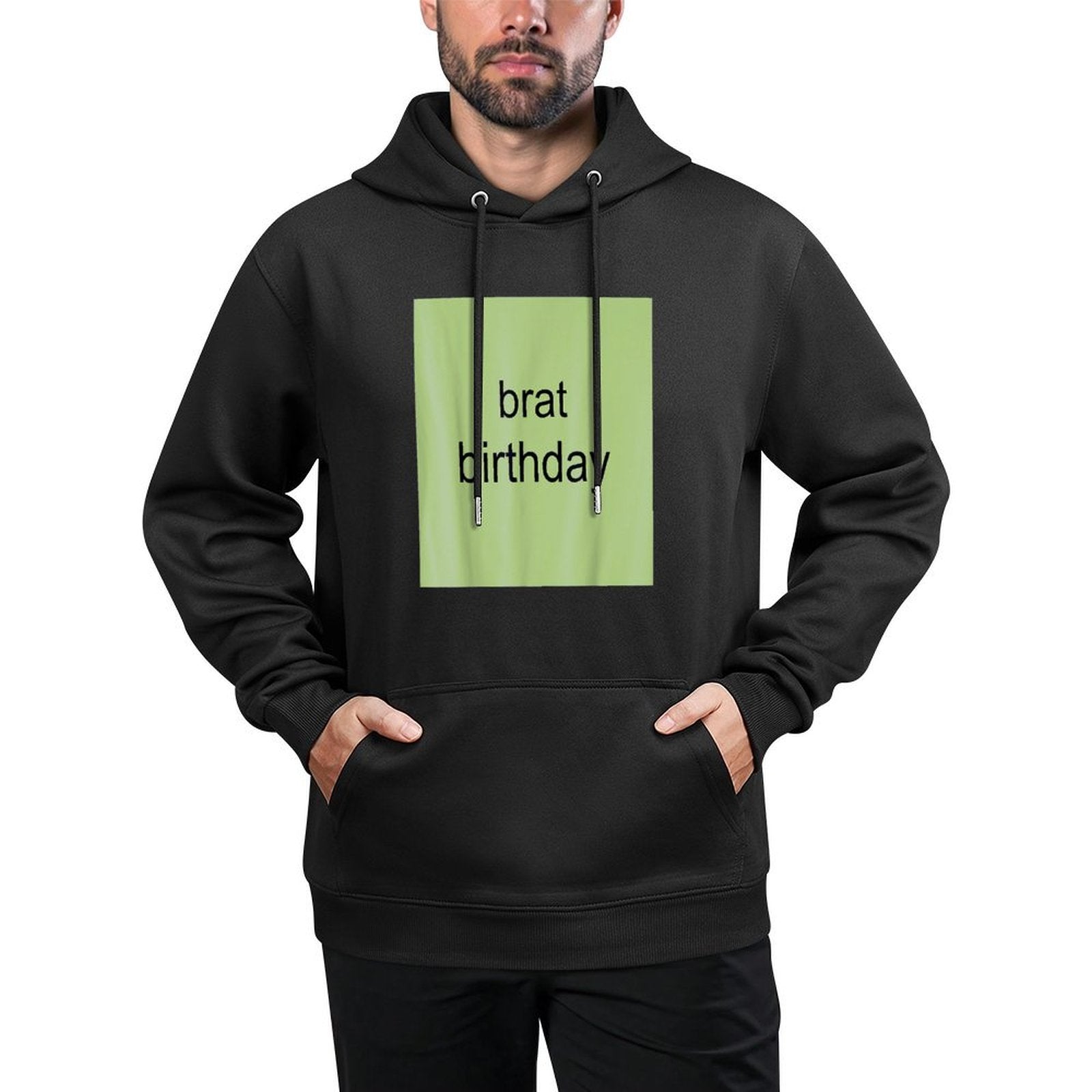 Brat Birthday Green Funny Meme Gen Z Adult Youth Women Men Medium-Weight Fabric Hoodie