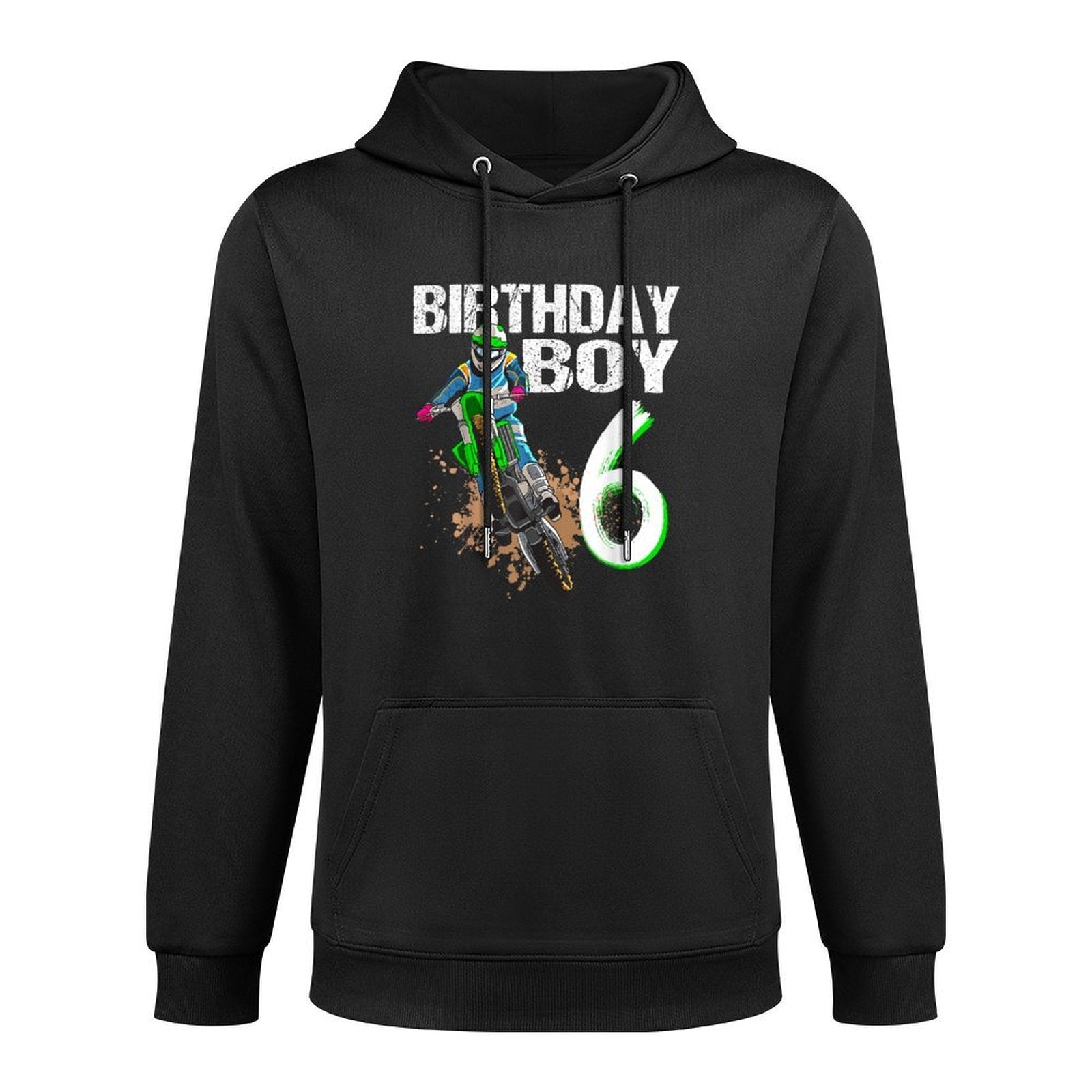 Dirtbike Motocross MX - Borthday Boy 6 Th Birthday Toddler Breathable Fabric Hoodie