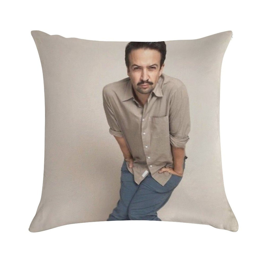 Quirky Lin Manuel Miranda Soft Short Plush Fabric Throw Pillow