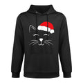 Cute Santa Cat Lover Christmas Men Women Kids Shrink-Resistant Hoodie