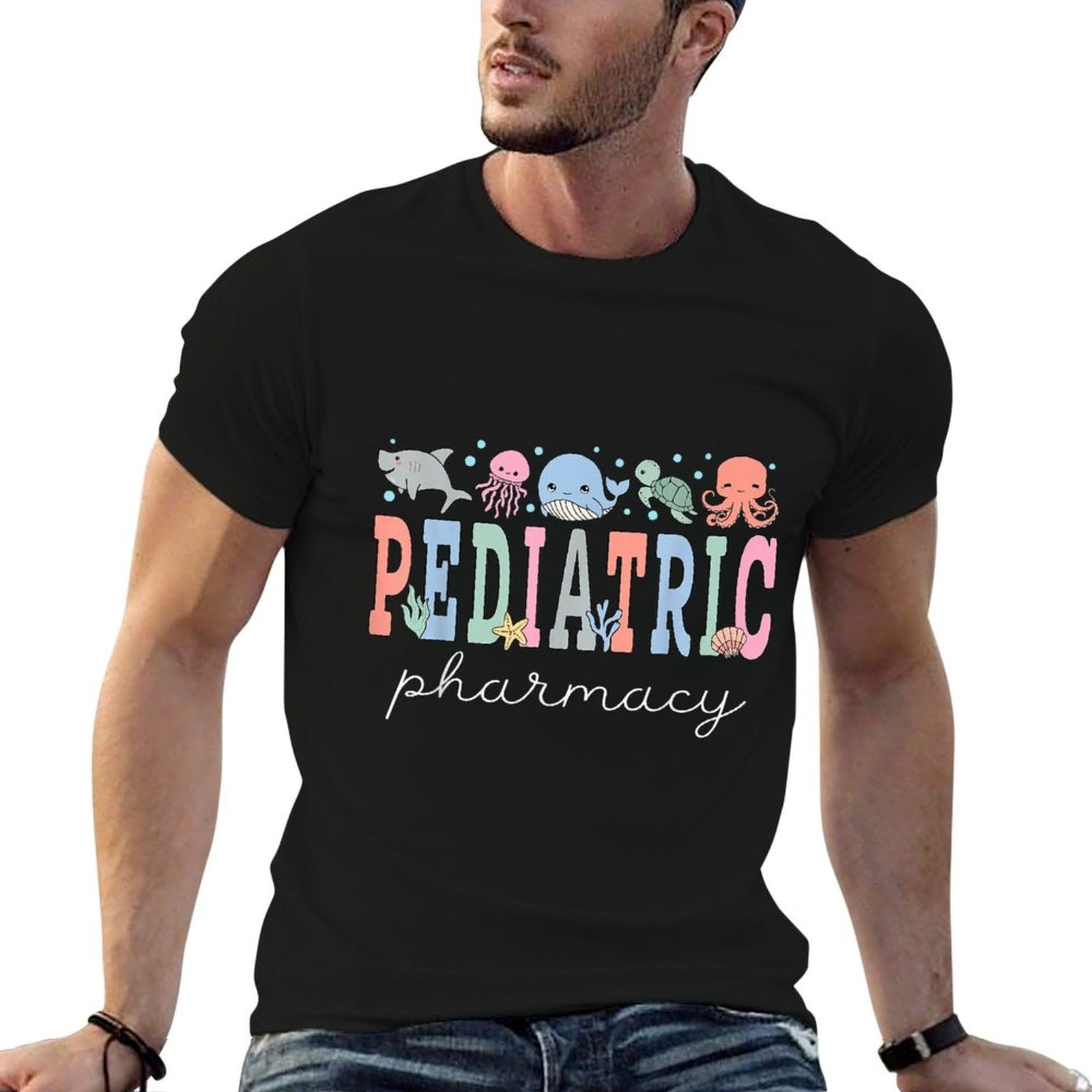 Pediatric Pharmacy PEDS Pharmacy Ocean Animal Summer Vibes  Quick-drying T-Shirt