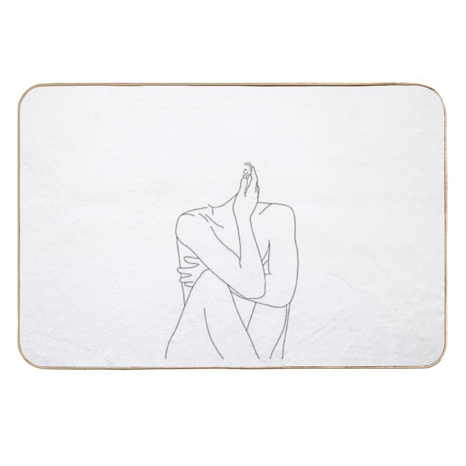 Nude Figure Illustration - Celina  Fade-Resistant Bath Mat