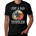 Just A DAD Who Loves Turtles  Oversized Silhouette T-Shirt