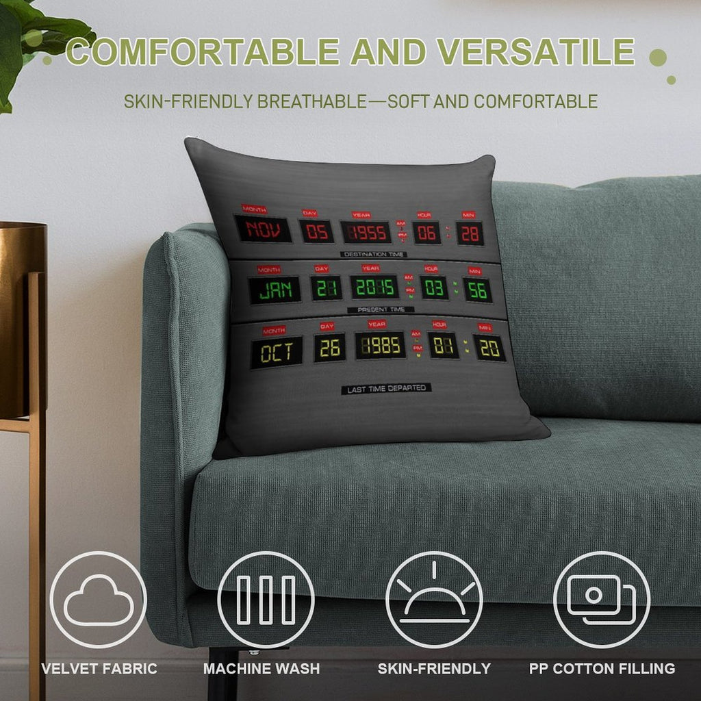 Back To The Future Soft Skin-Friendly Throw Pillow