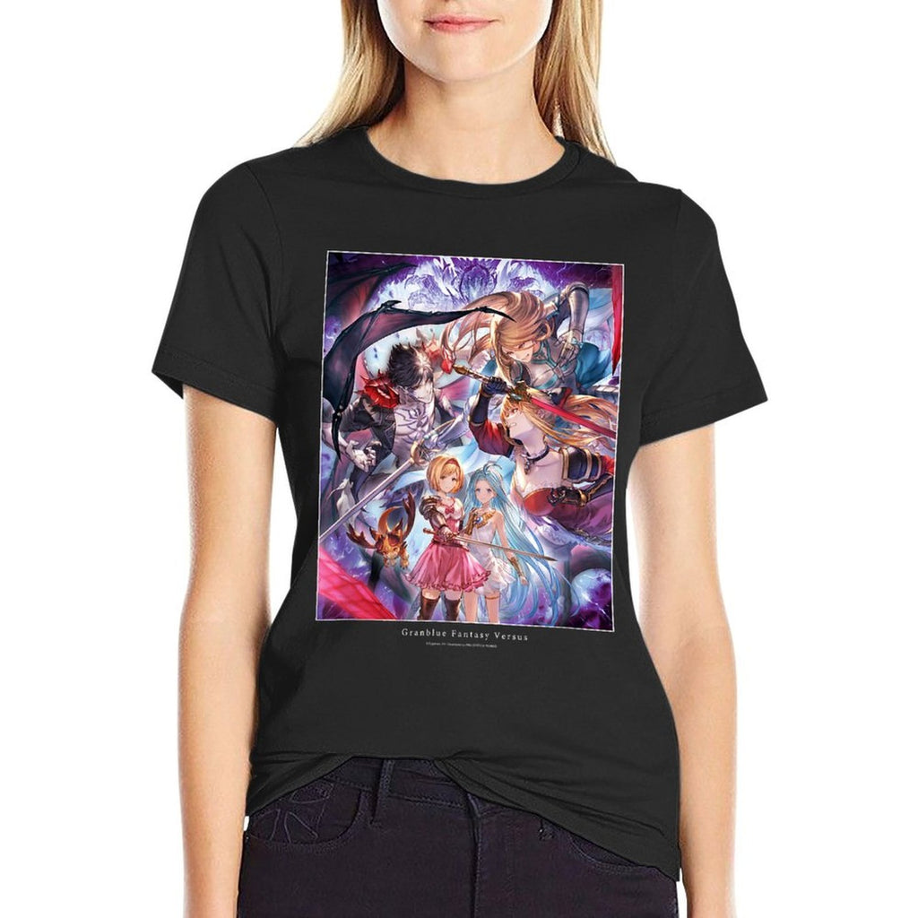 Cygames, Inc. Granblue Fantasy Versus Legendary Edition Black Small Modern Classic Fit  Eco-friendly Material T-Shirt