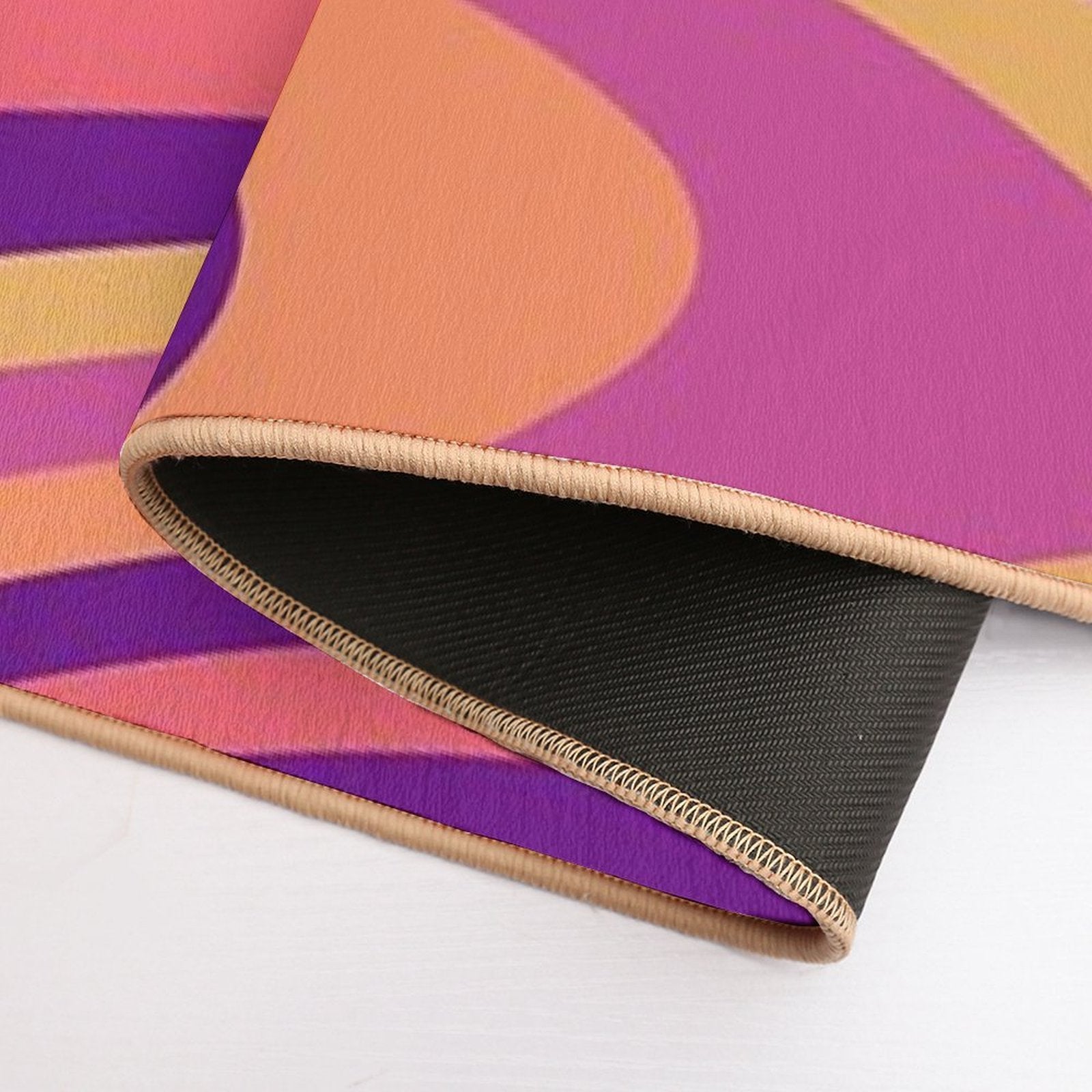 Warm Sunset Abstract Liquid Melt Wave Design  Absorbent Bath Mat