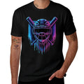 Baseball Catcher Mask Paint Dripping Baseball Fan Young Boys  Ribbed Collar T-Shirt