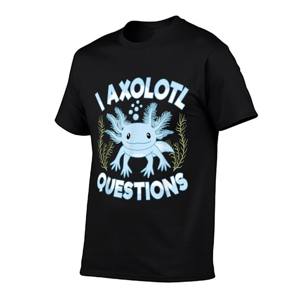 Funny I Axolotl Questions Blue Axolotl Boys Girls Kids  Easy-care T-Shirt