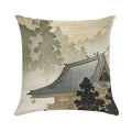 Pagoda - Japanese Art 1900s Soft Bedroom Essential Throw Pillow