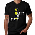 So Happy I'm Fifty Years Old Adult Funny 50th Birthday Gift  Heathered Texture T-Shirt