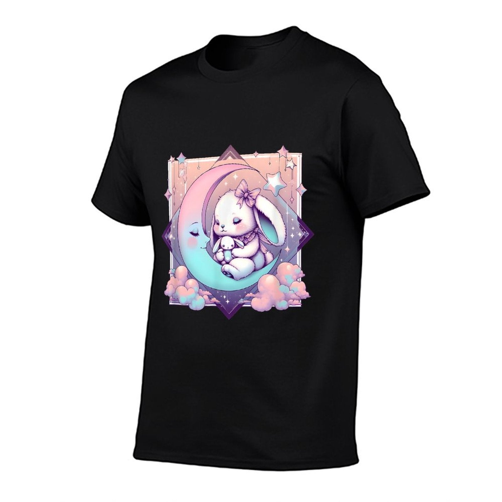 Moon Rabbit Bunny Pastel Goth Kawaii  Durable T-Shirt