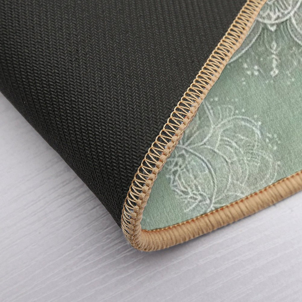 Mandala on Sage Green  Slip-Resistant Bath Mat