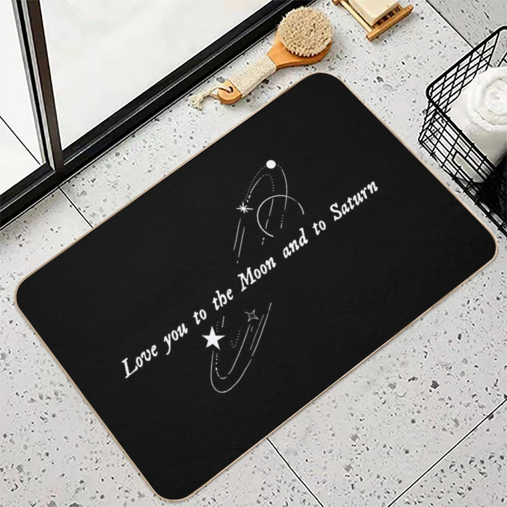Love You to The Moon And to Saturn (Seven - Taylor Swift)  Anti-Trip Bath Mat