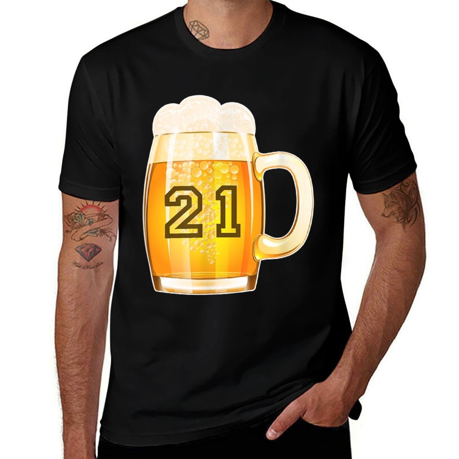 21 Years Old T-shirt 21st Birthday Party  Eco-friendly Material T-Shirt