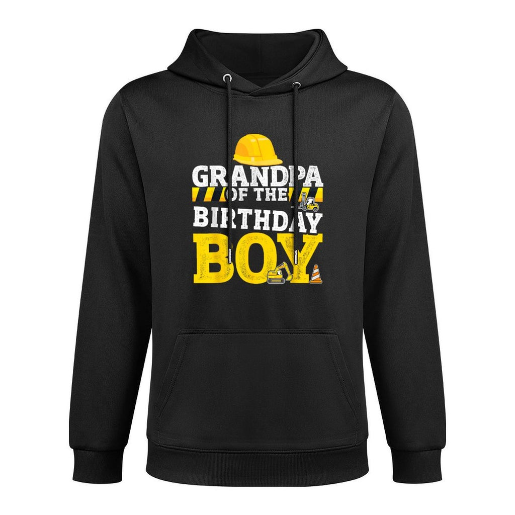 Grandpa of Birthday Boy Matching Family Construction Party Versatile Streetwear Hoodie