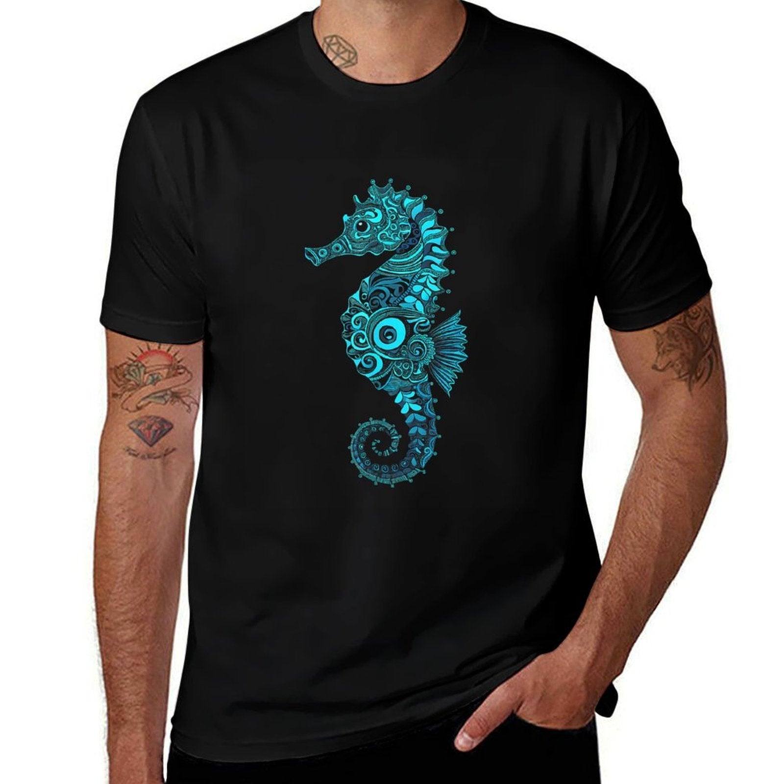 Mandala Seahorse  Wrinkle-resistant T-Shirt