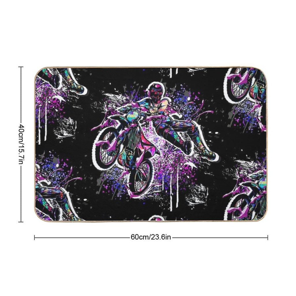 Motocross - MX - Moto Cross  Dirt-Trapping Bath Mat