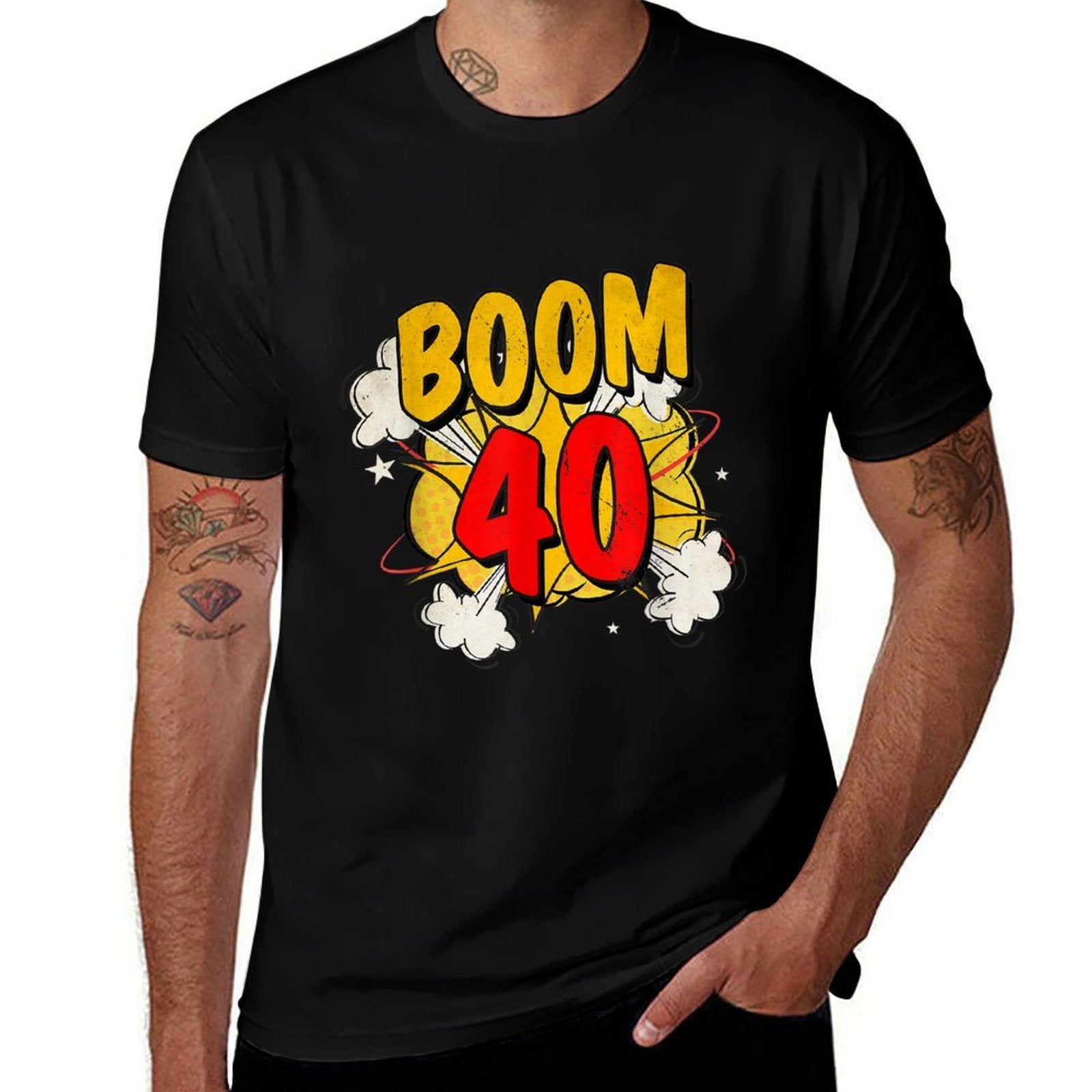 Boom 40!  40th Birthday Women And Men  High-quality Stitching T-Shirt