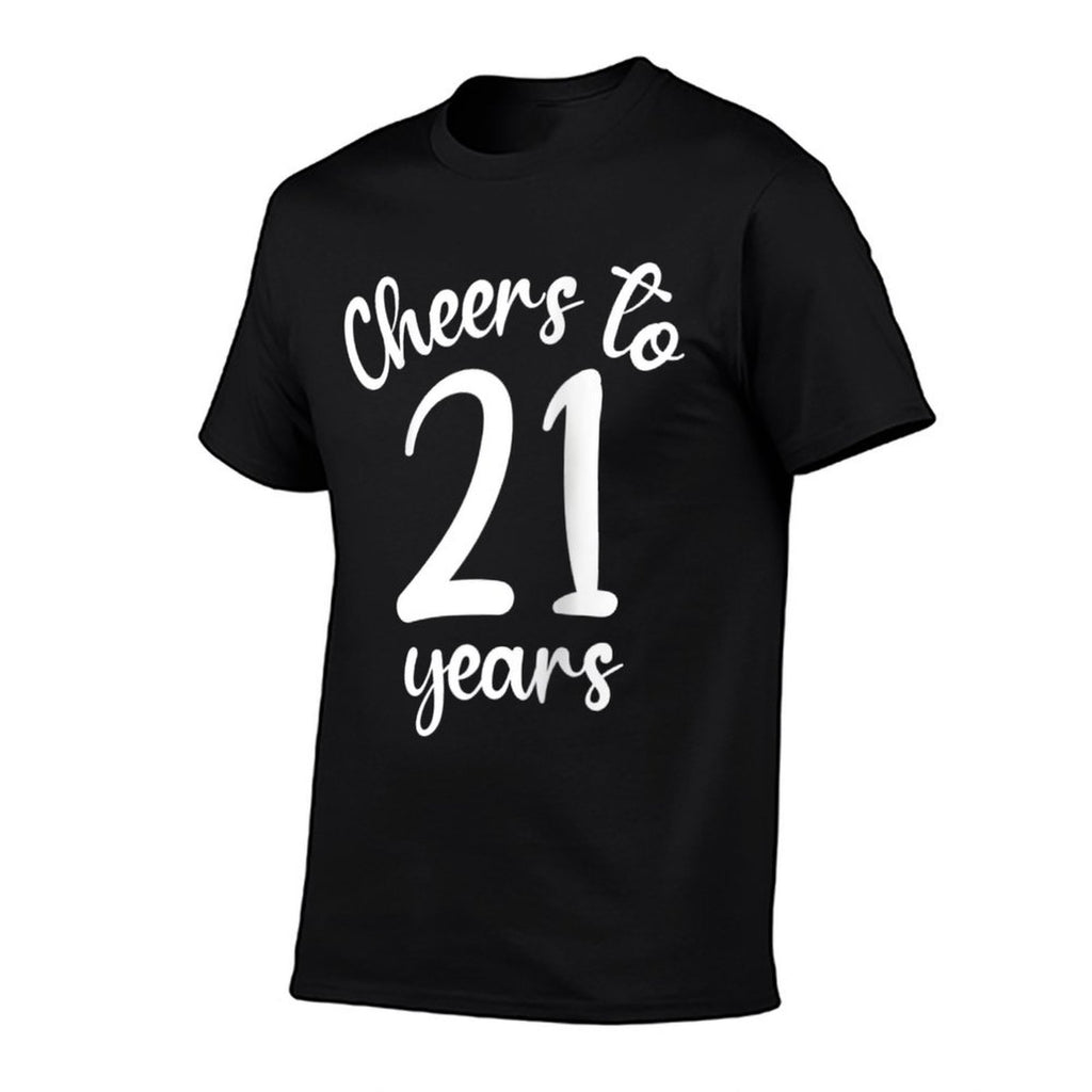 21st Birthday Cheers To 21 Years Twenty First Birthday Raglan Baseball  Trendy Pattern T-Shirt