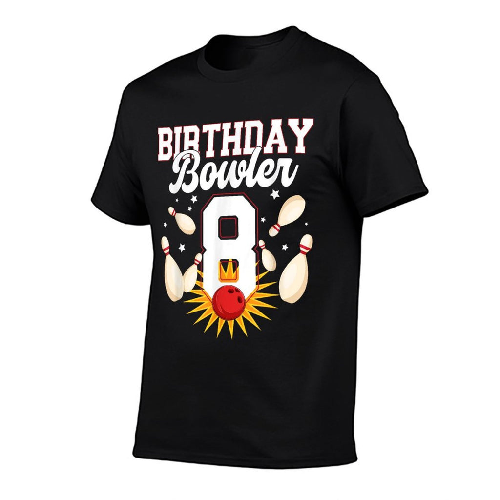 8th Birthday Bowling Boy Eight Year Old Bowler Birthday  Affordable Price T-Shirt