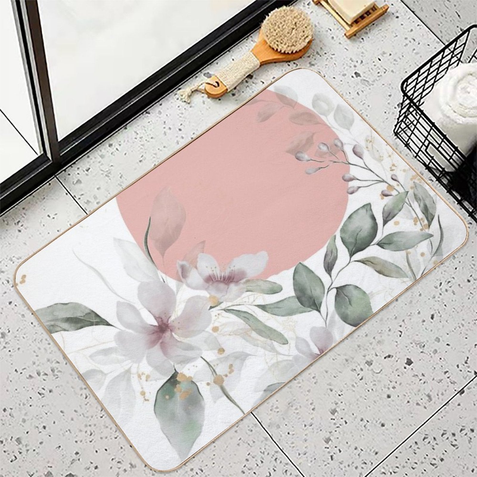 Romantic Flowers  Versatile Bath Mat