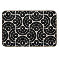 Retro 70s Mid Mod Geometric Pattern  Absorbent Bath Mat