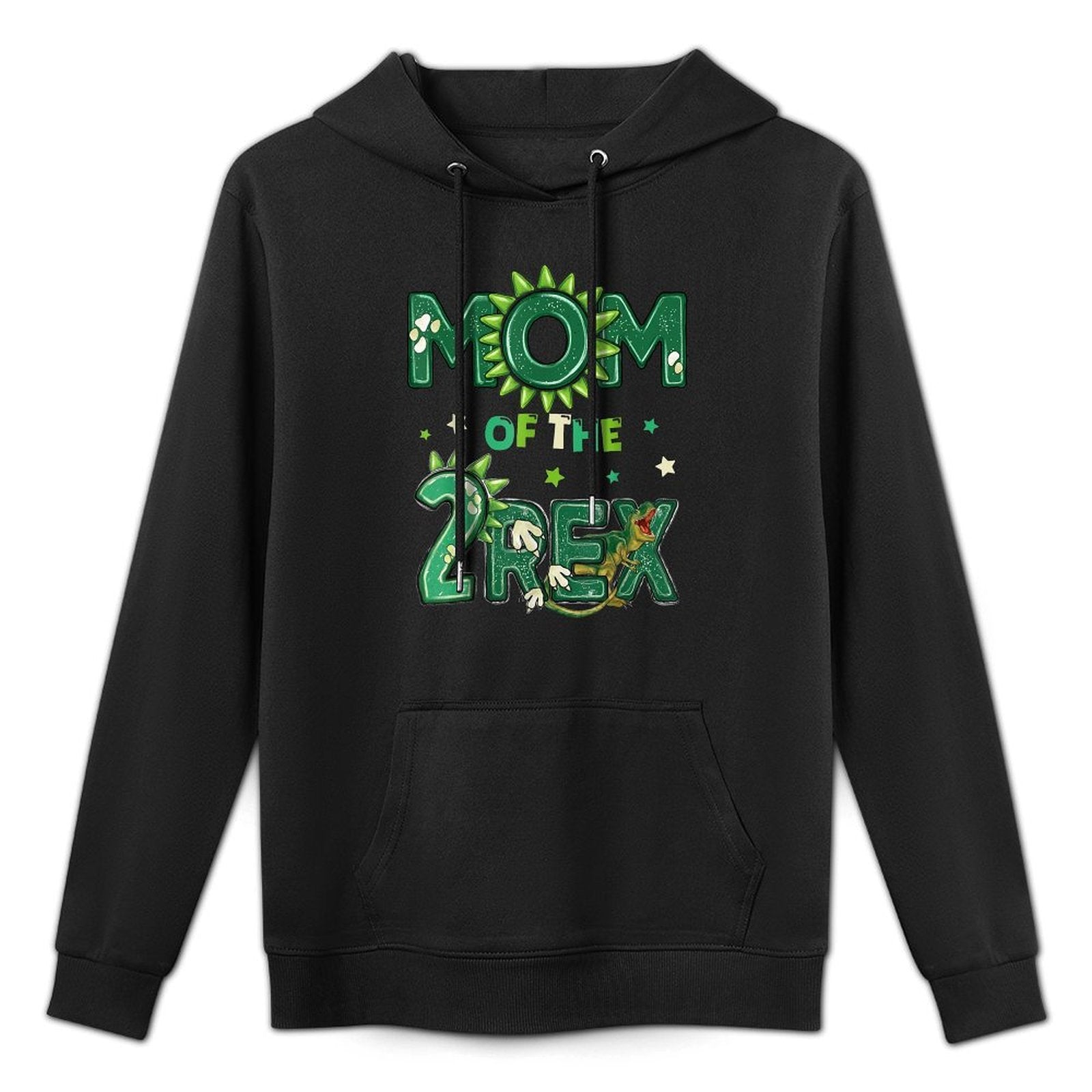 Mom Of The Two Rex Birthday Dinosaur Family Matching Colorfast Hoodie